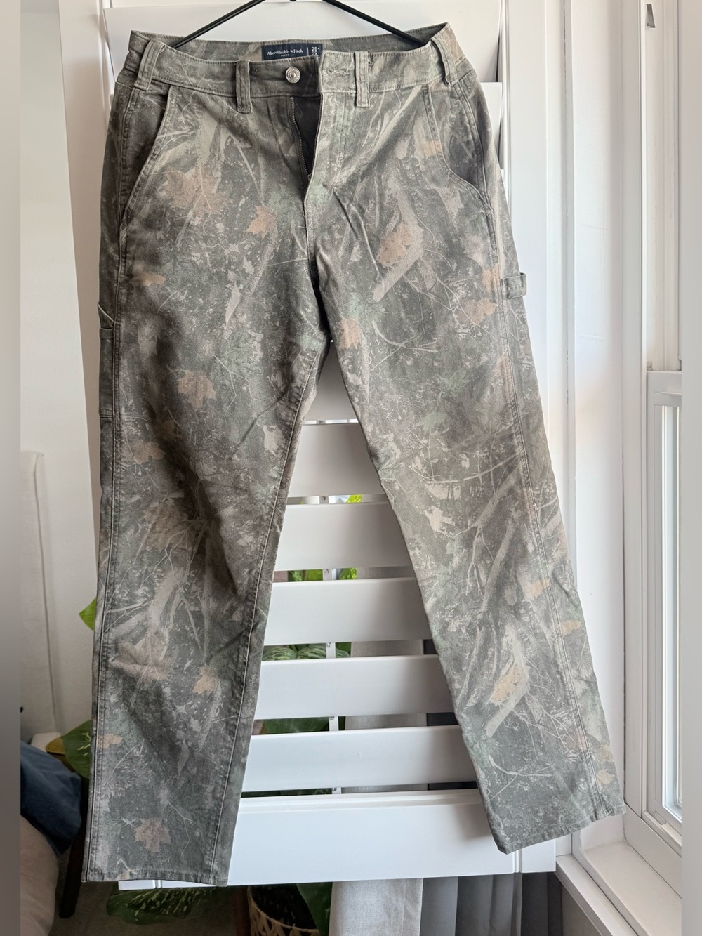 Abercrombie & Fitch Men's Camouflage Cargo Pants - Gray, Tan